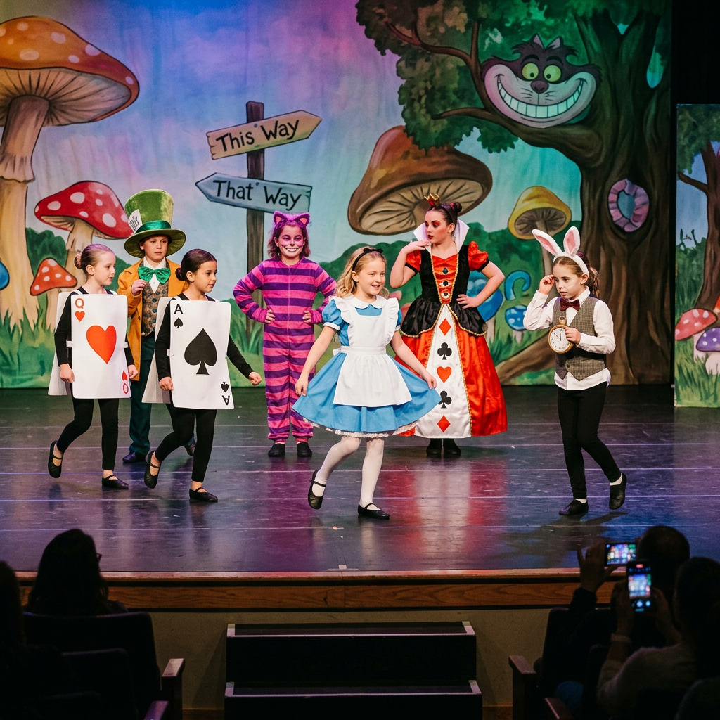 Alice im Wunderland Tanzaufführungsthema