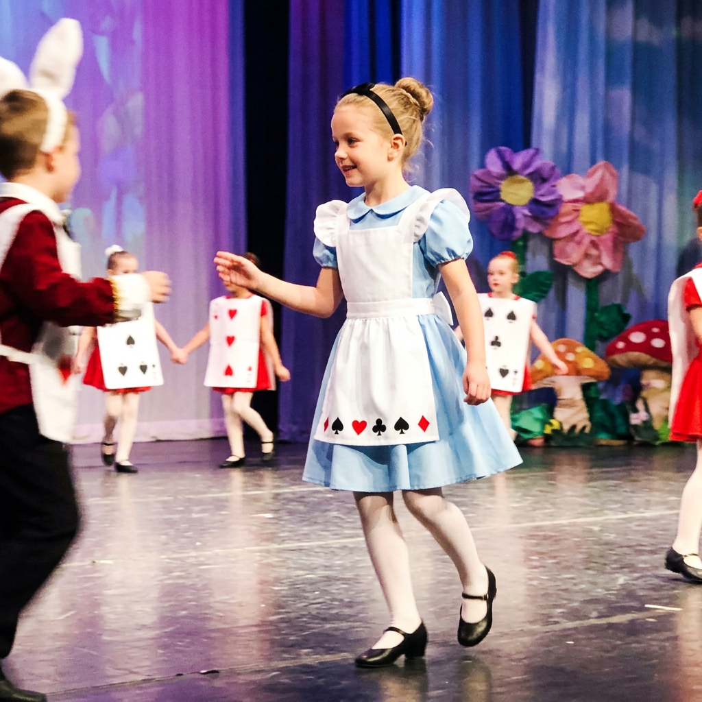 Vestuario de Alicia para recital de danza