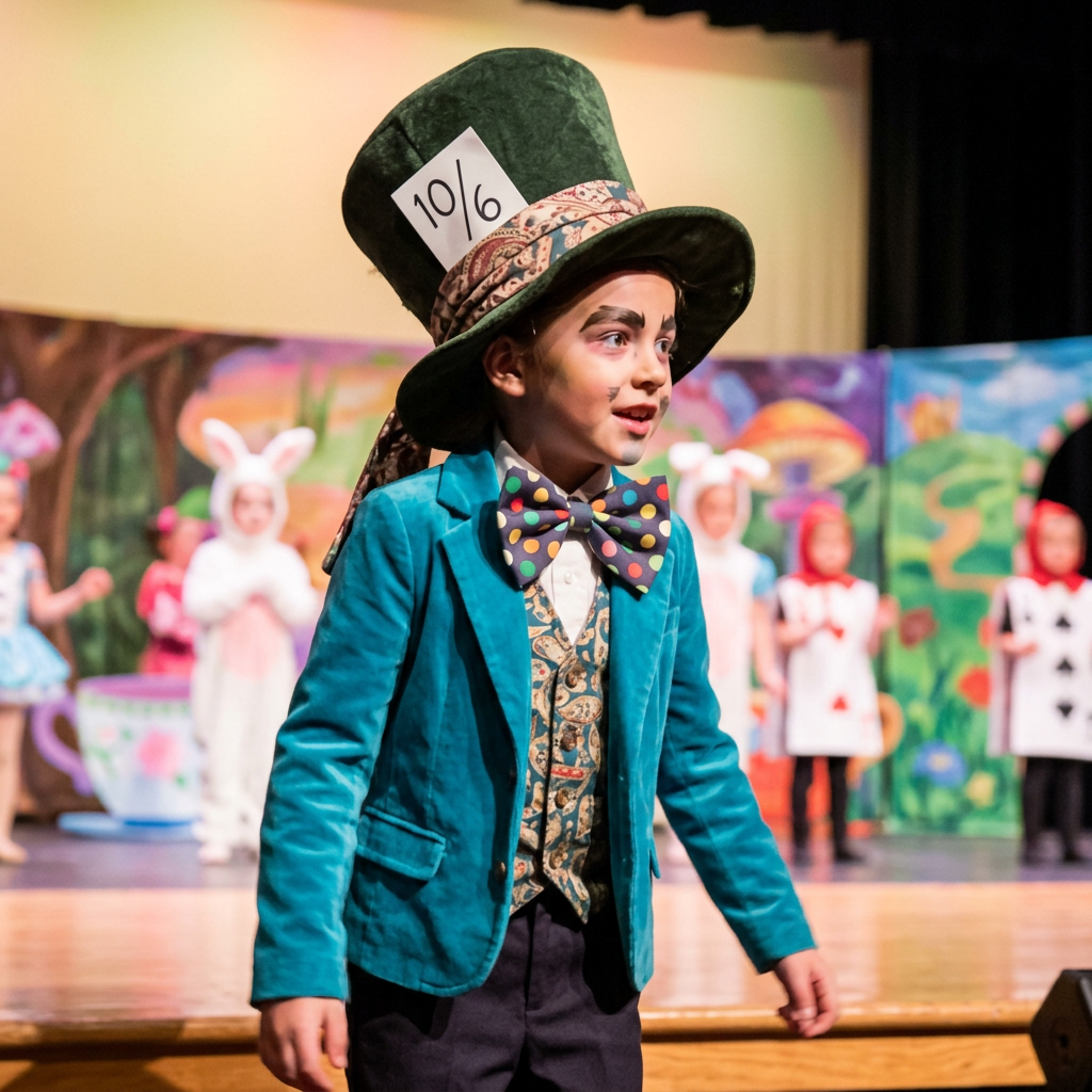 Vestuario de Sombrerero Loco para recital de danza