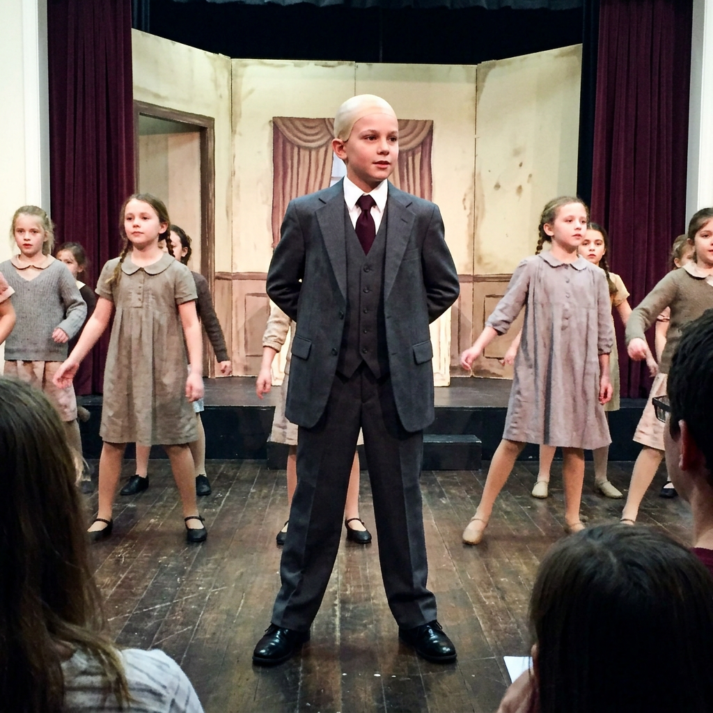 Vestuario de Daddy Warbucks para recital de danza