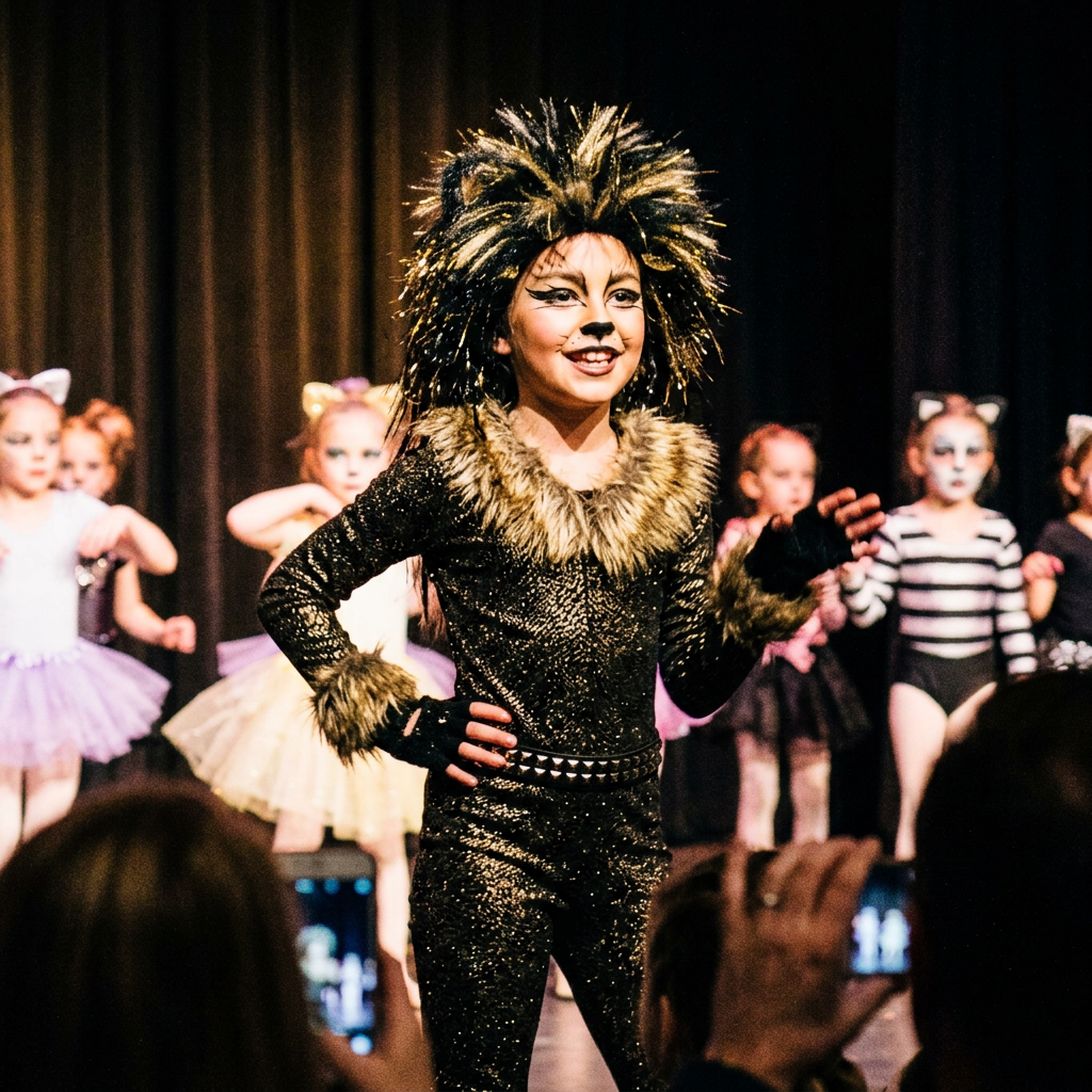 Vestuario de Rum Tum Tugger para recital de danza