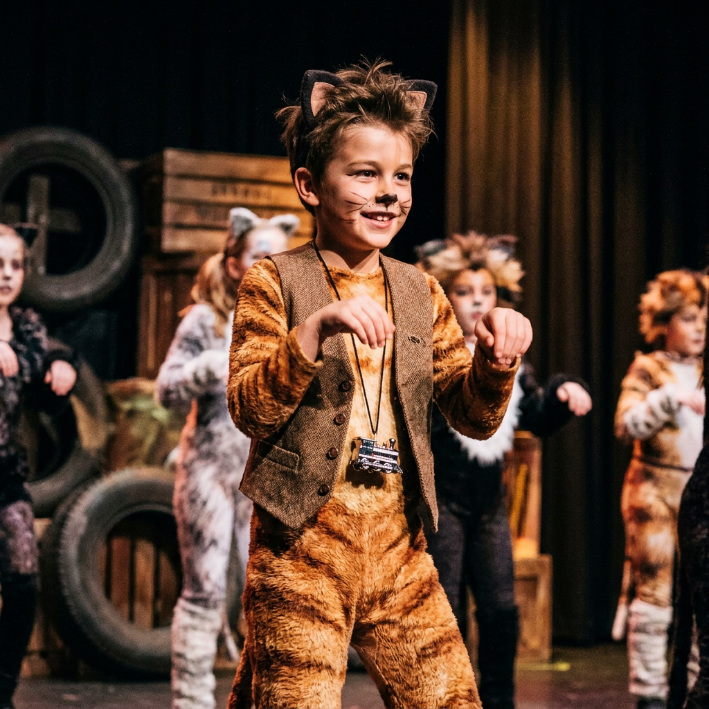 Vestuario de Skimbleshanks para recital de danza