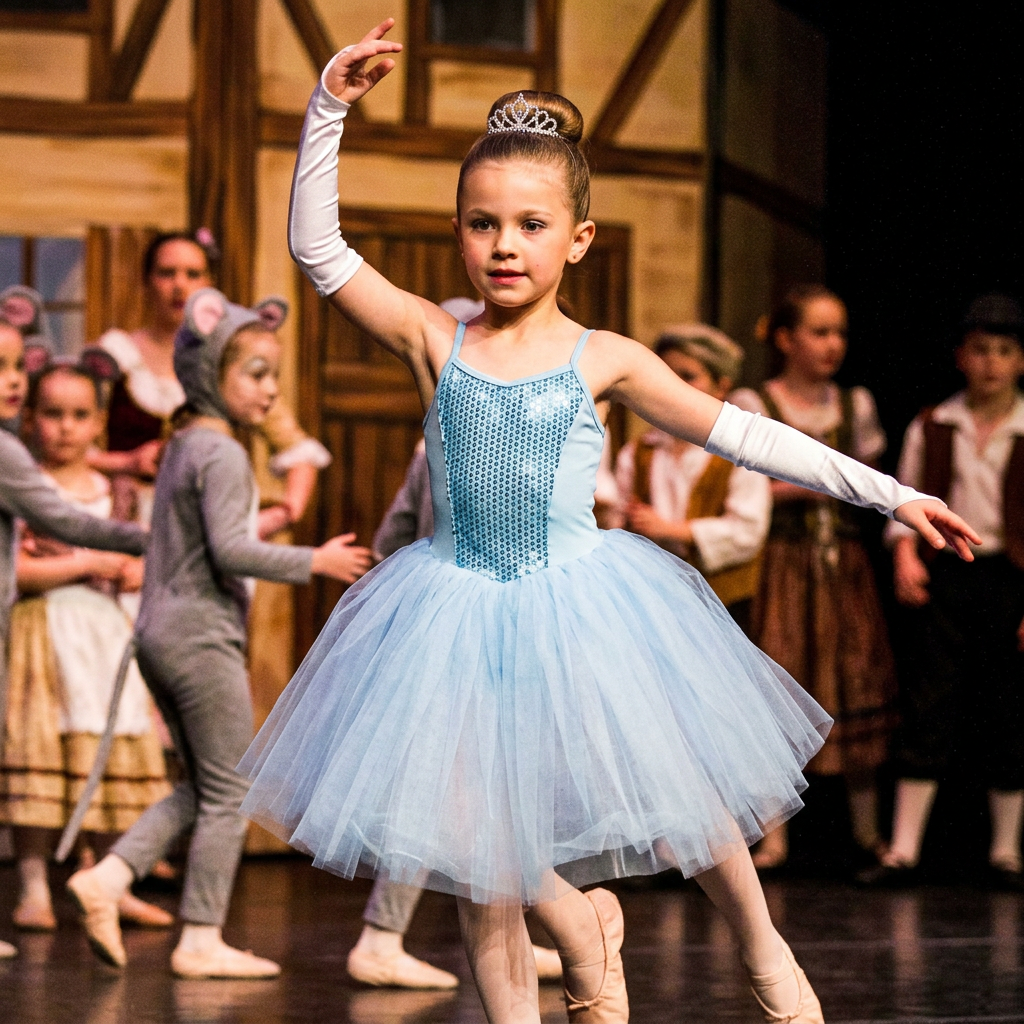 Costume de Cendrillon pour récital de danse