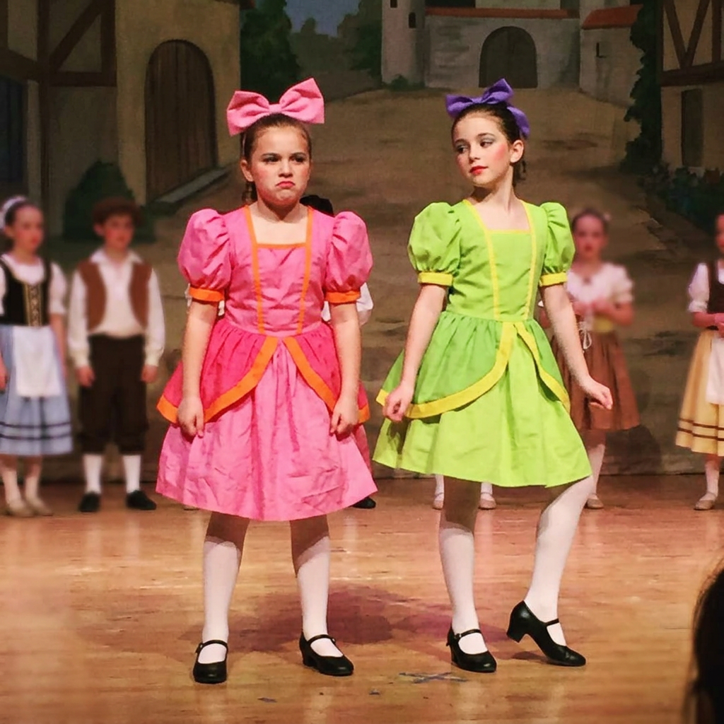 Vestuario de Las Hermanastras para recital de danza
