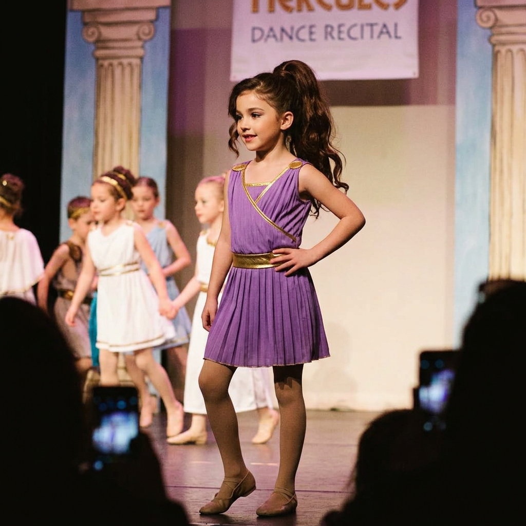 Vestuario de Megara (Meg) para recital de danza