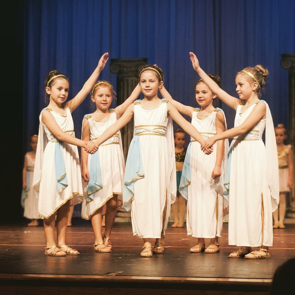 Vestuario de Las Musas para recital de danza