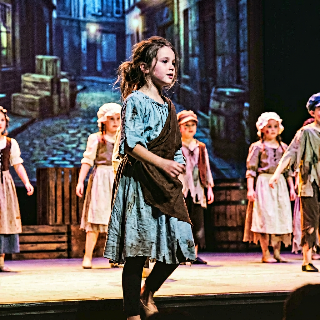 Vestuario de Fantine para recital de danza