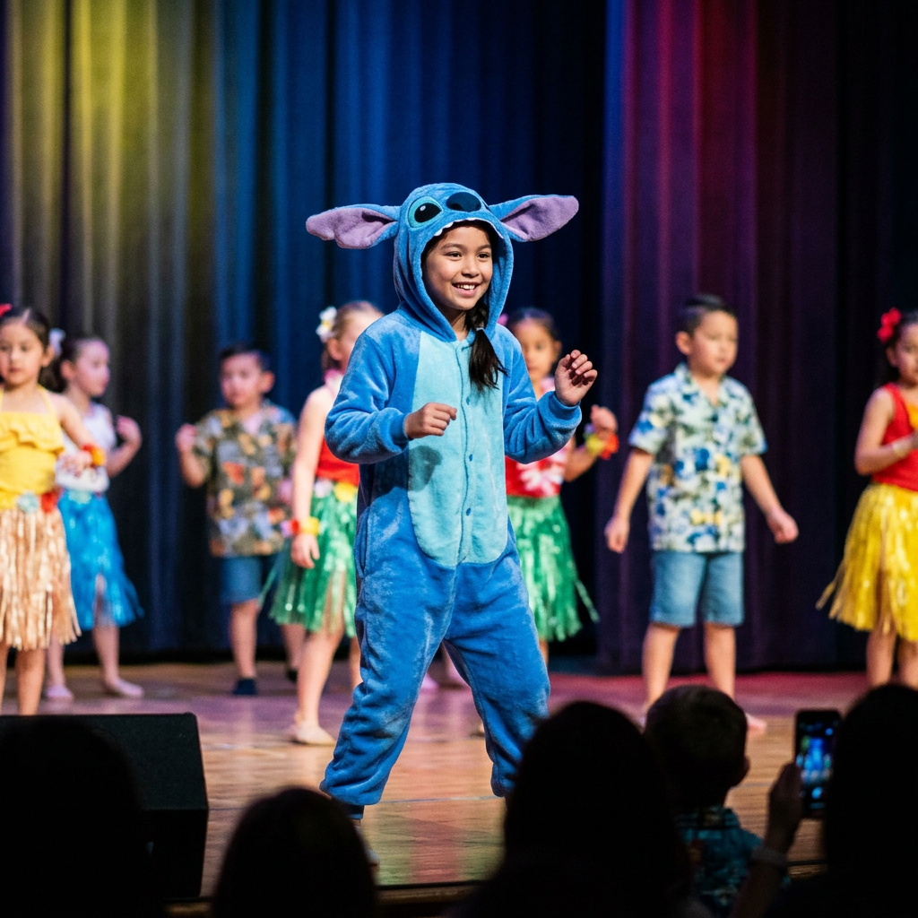 Costume di Stitch per saggio di danza