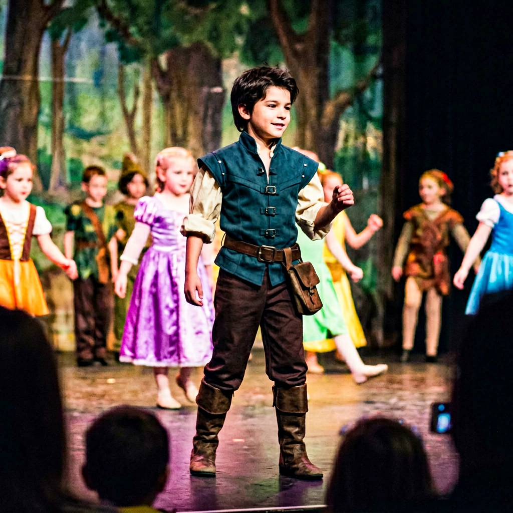 Vestuario de Flynn Rider para recital de danza