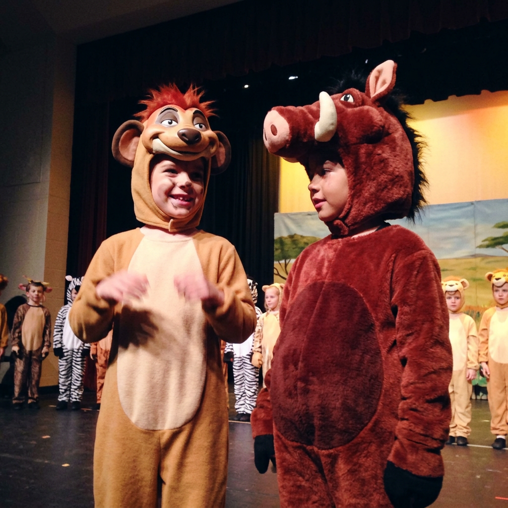 Timon und Pumbaa Kostüm für Tanzaufführung