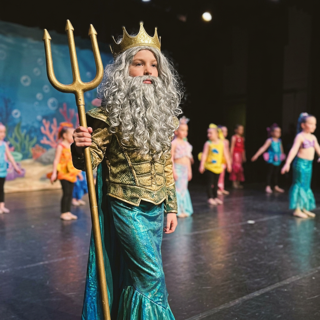 Vestuario de Rey Tritón para recital de danza